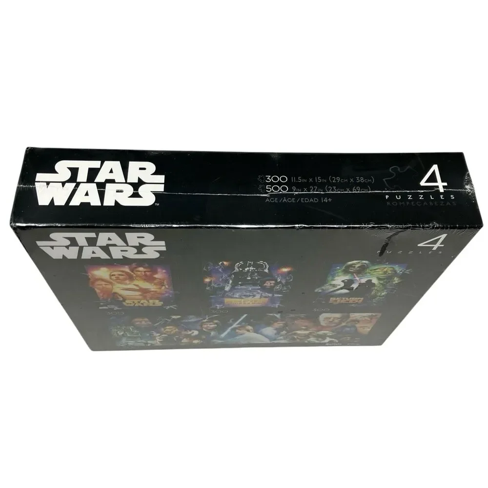 Buffalo Games Star Wars 4 Puzzle Set Sealed 300 500‎ Piece Darth Vader Yoda Sith